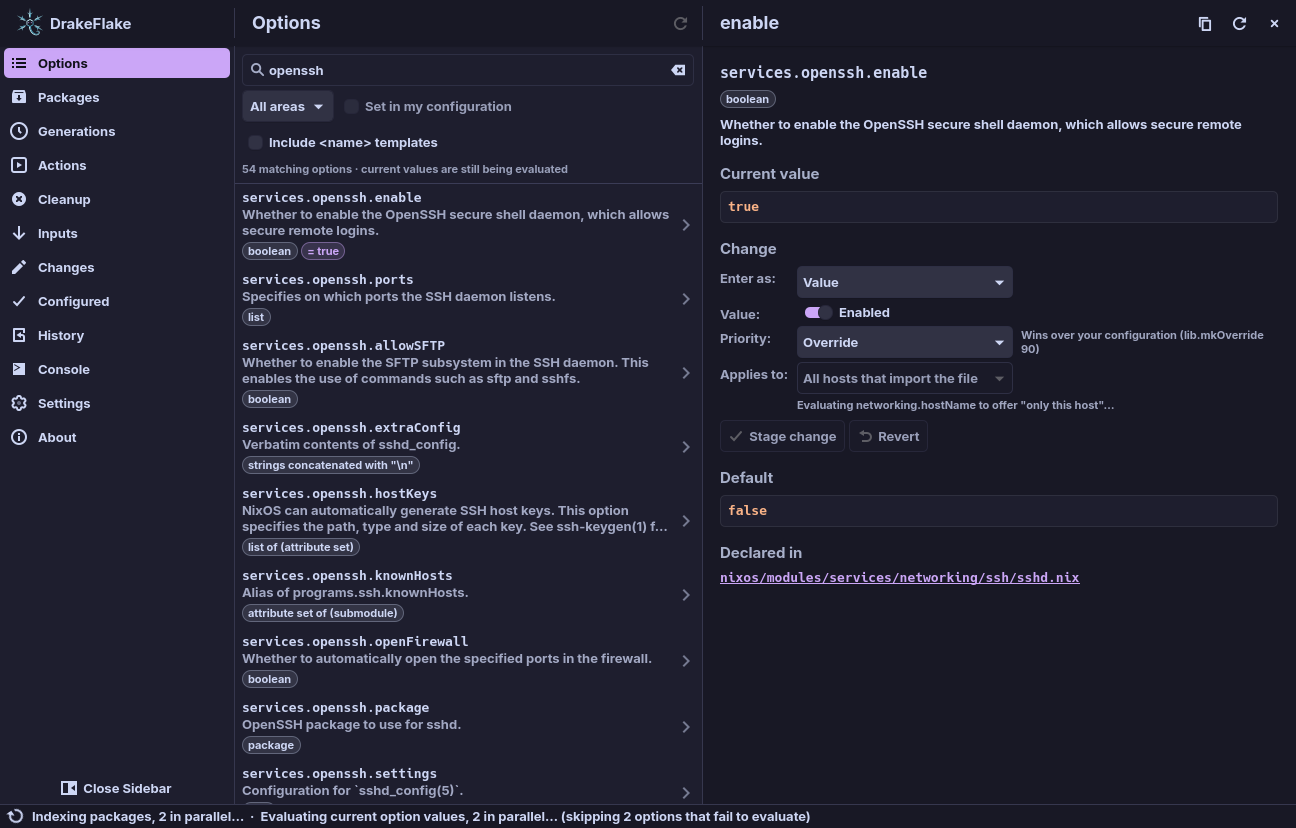 Details of services.openssh.enable